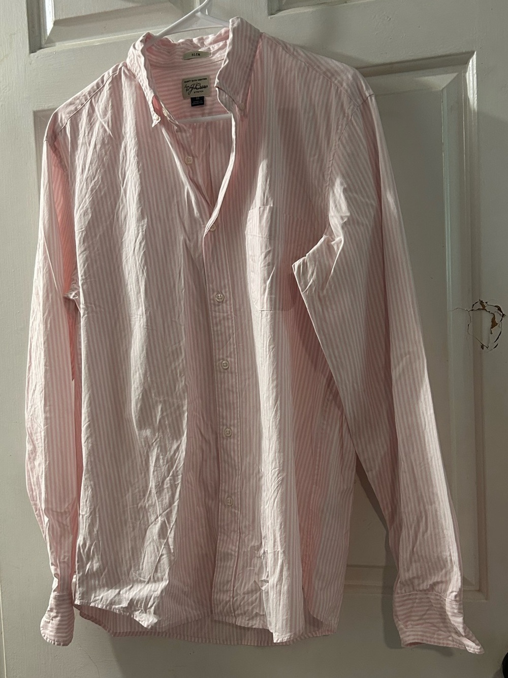 J. Crew Light Pink Striped Shirt Jacket